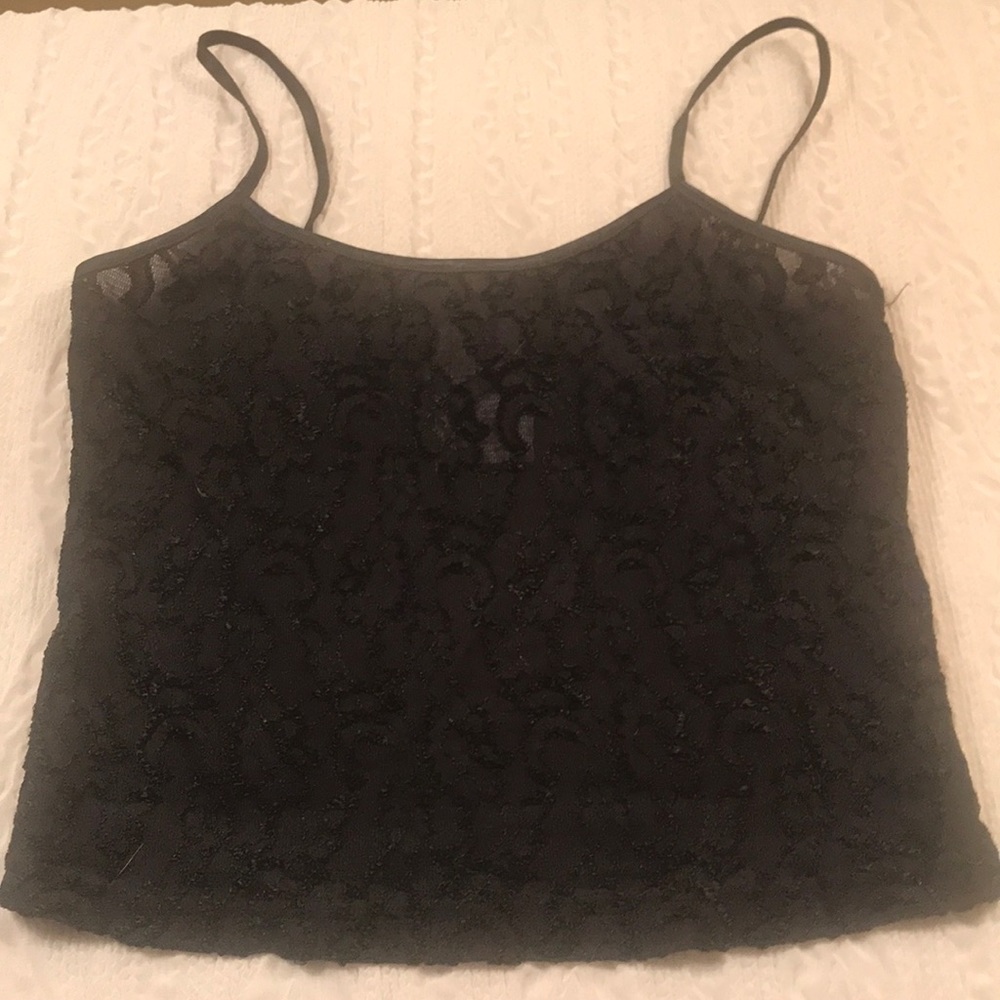 3/$10 FERNSTEN INTIMATES LACE CROP TOP